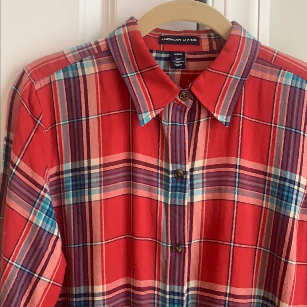 American Living blouse.  Red plaid